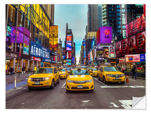 Vinilo para la pared Taxi on Broadway, New York