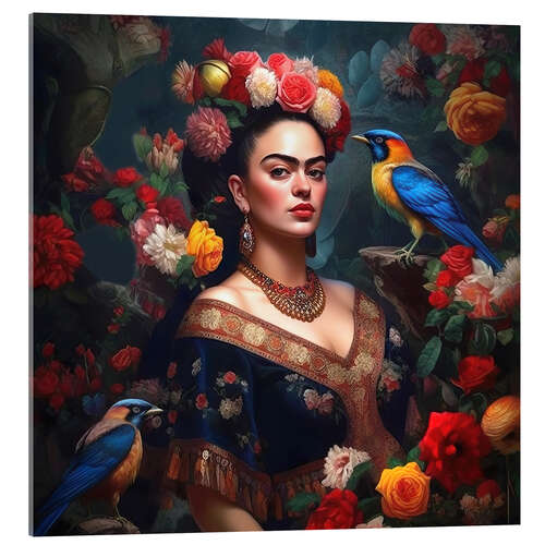 Stampa su vetro acrilico Sunshine Frida Kahlo