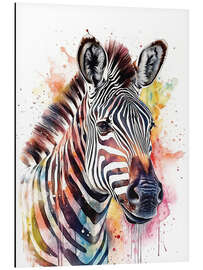 Magnettafel Buntes Aquarell-Zebra