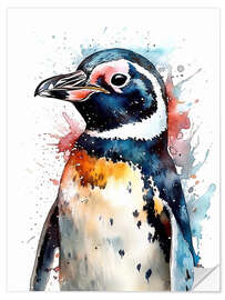 Sticker mural Cute Watercolor Penguin - Olga Telnova