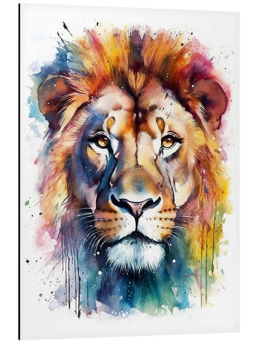 Aluminiumtavla Classy watercolor Lion