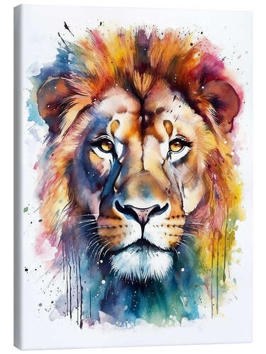 Stampa su tela Classy watercolor Lion