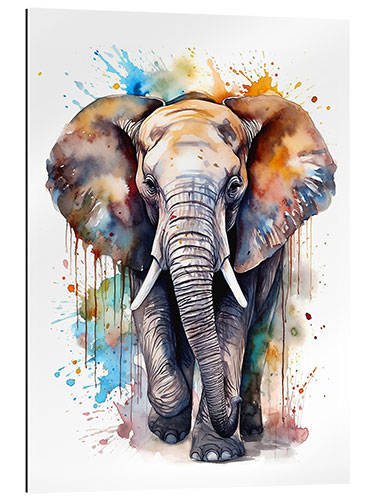 Gallery print Colorful Watercolor Elephant