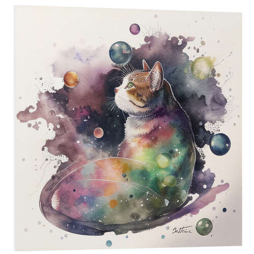 Quadro em PVC Space Cat