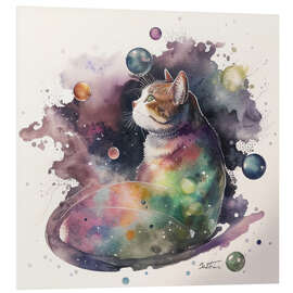 Foam board print Space Cat