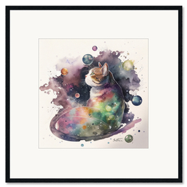 Framed art print Space Cat