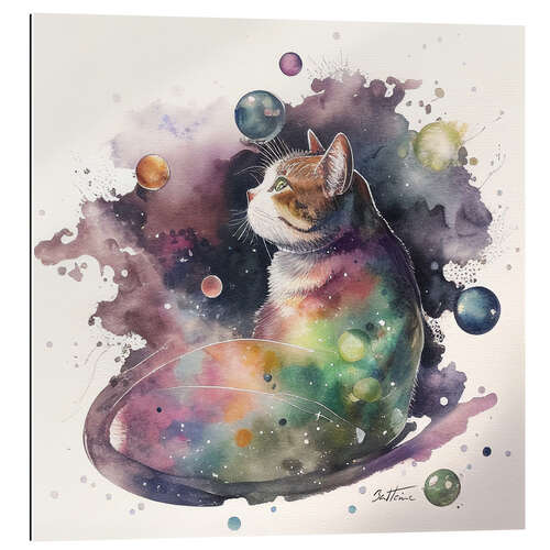 Quadro em plexi-alumínio Space Cat