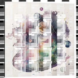 Magnettafel Weltraumkatze