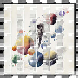 Gerahmter Kunstdruck Space Dynamics