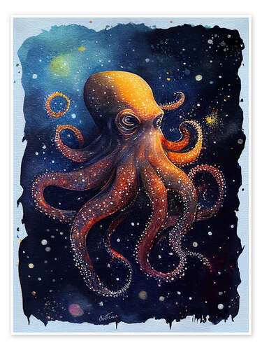 Poster Schelmischer Octopus