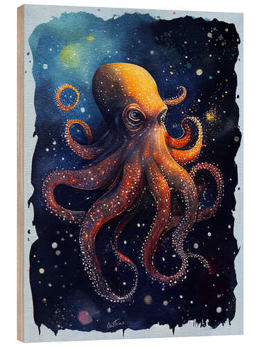 Obraz na drewnie Mischievous Octopus