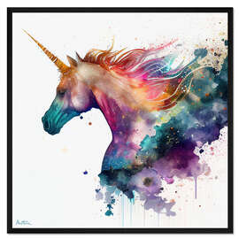 Gerahmter Kunstdruck Space Unicorn