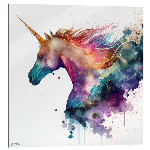 Quadro em plexi-alumínio Space Unicorn