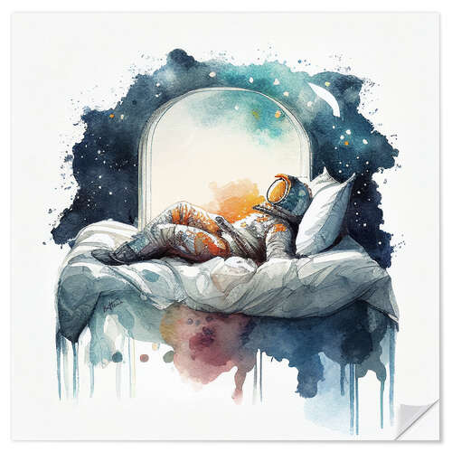 Vinilo para la pared Sleeping Astronaut