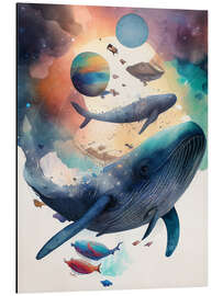 Magnettafel Fliegende Wale