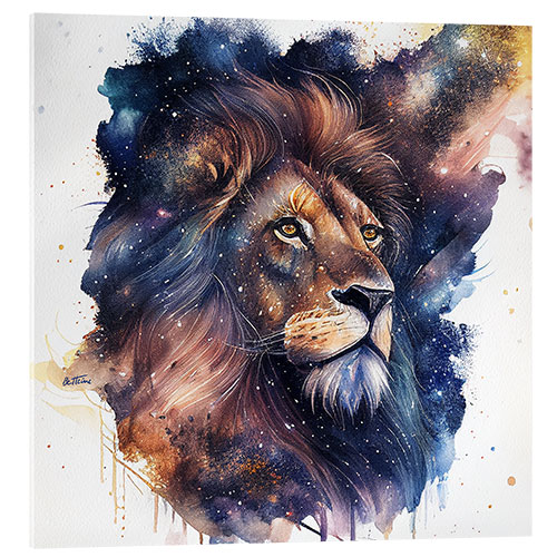 Acrylglasbild Space Lion