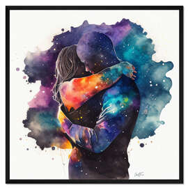 Gerahmter Kunstdruck Space Hug