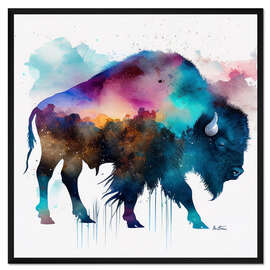 Gerahmter Kunstdruck Big Buffalo