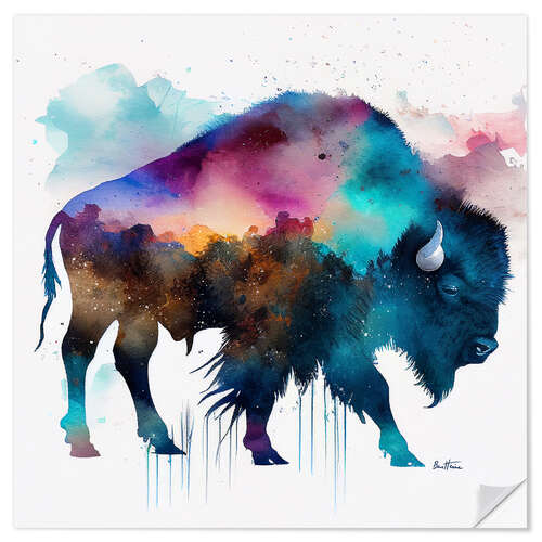 Selvklebende plakat Big Buffalo