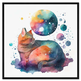 Gerahmter Kunstdruck Dreamy Cat