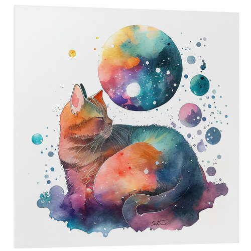 Foam board print Dreamy Cat