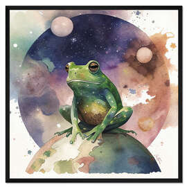 Gerahmter Kunstdruck Space Frog