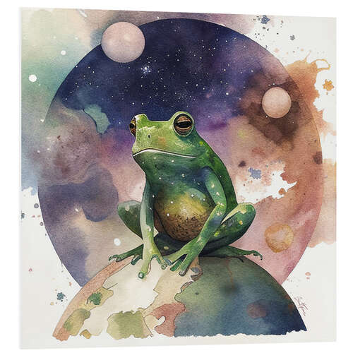 Foam board print Space Frog