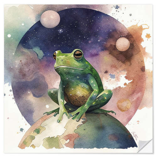 Vinilo para la pared Space Frog