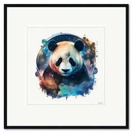 Impression artistique encadrée Space Panda