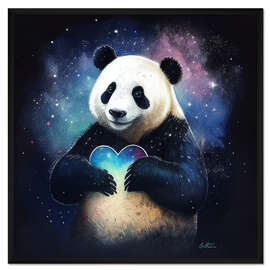 Gerahmter Kunstdruck Panda Love