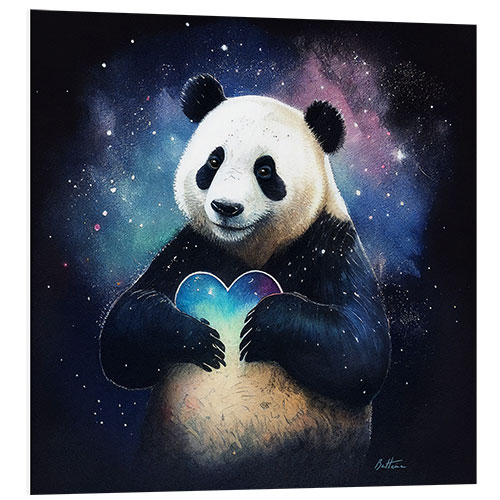 Hartschaumbild Panda Love