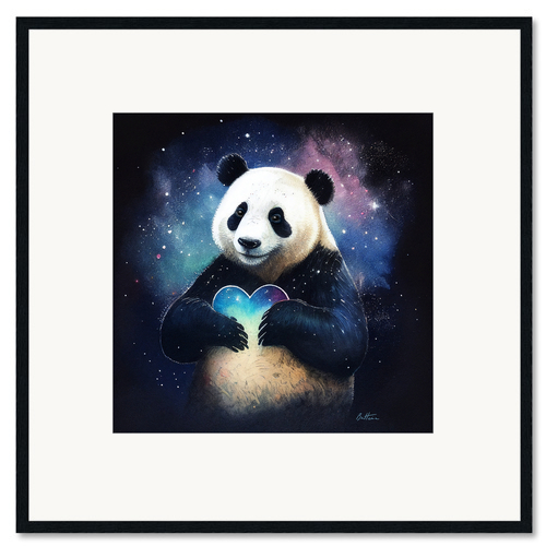 Framed art print Panda Love