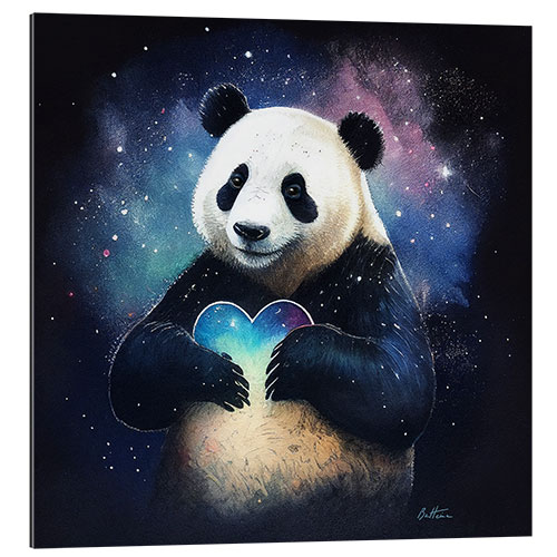 Cuadro de plexi-alu Panda Love