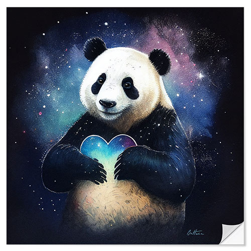 Sticker mural Panda Love