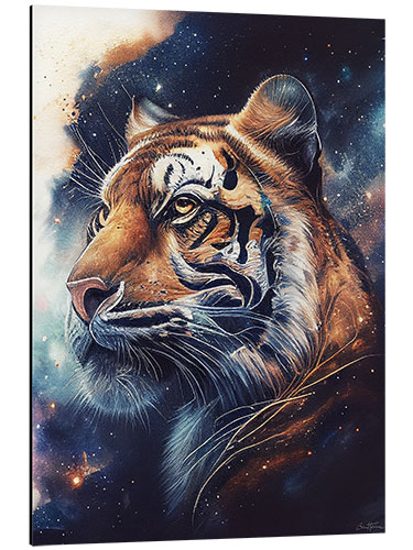 Tableau en aluminium Space Tiger