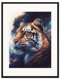 Gerahmter Kunstdruck Space Tiger