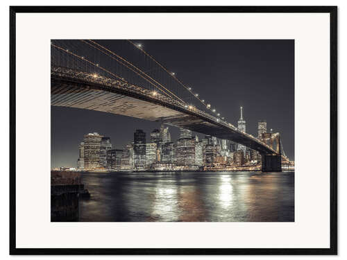 Stampa artistica con cornice New York at Night