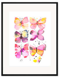 Gerahmter Kunstdruck Magische Schmetterlinge