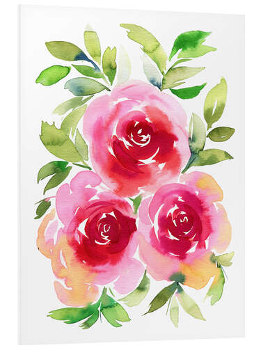 Foam board print Red Roses