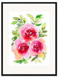 Stampa artistica con cornice Red Roses