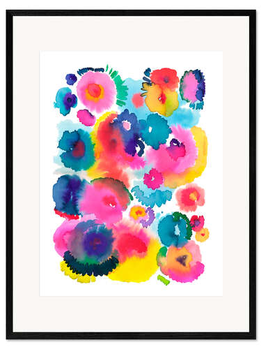 Ingelijste kunstdruk Flower Power