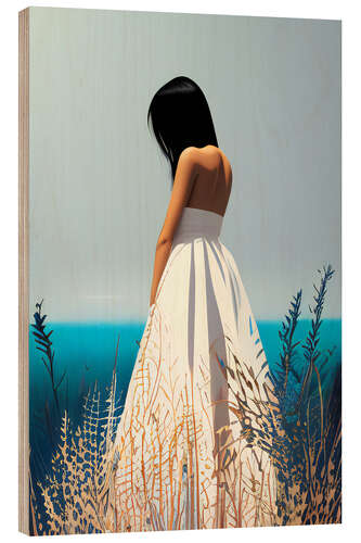 Quadro de madeira Longing for the Sea