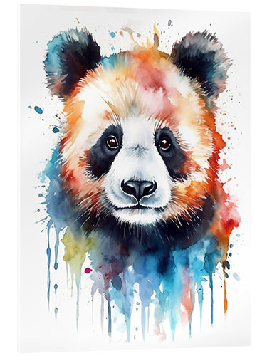 Acrylic print Colorful Watercolor Panda