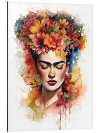 Magnettafel Frida Kahlo mit Blütenhaar