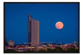 Gerahmter Kunstdruck City-Hochhaus in Leipzig