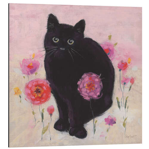 Aluminium print Nina With Pink Flowers I