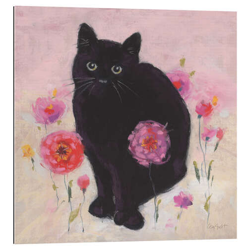 Quadro em plexi-alumínio Nina With Pink Flowers I