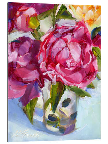 Tableau en plexi-alu Peony Still Life