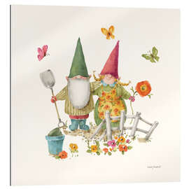 Gallery print Garden Gnomes &amp; Butterflies