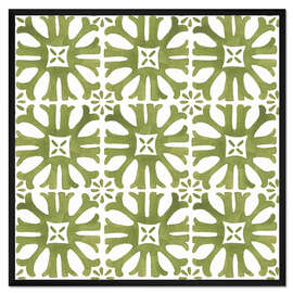 Gerahmter Kunstdruck Green Azulejo